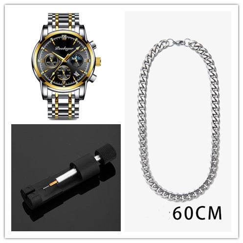Multifunctional Men's Waterproof Watch - Luminous Quartz Style from Buycenter - Buy Center