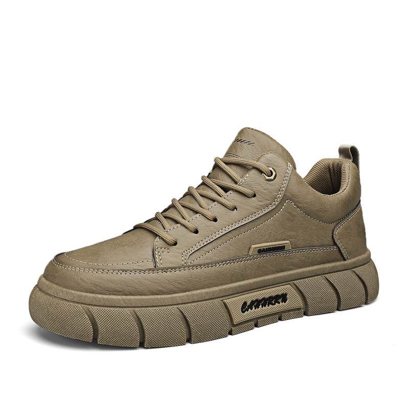 Men's Casual Leather Shoes - Height Increasing Thick Bottom Design - Buy Center