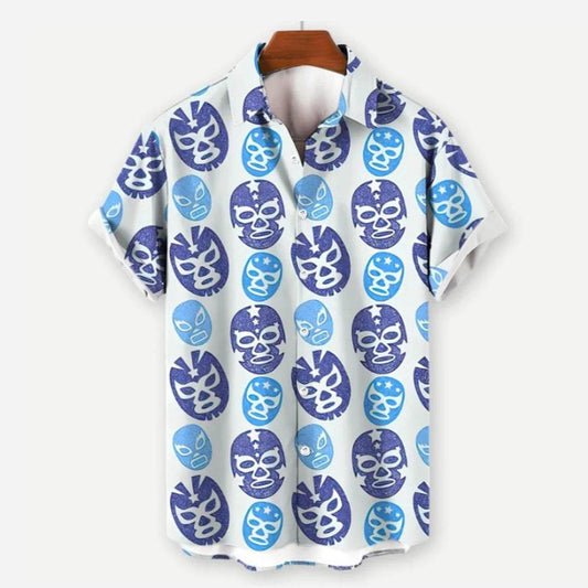 Men's Hawaiian Shirt - Light Blue Floral Print for Summer Getaways - Buy Center