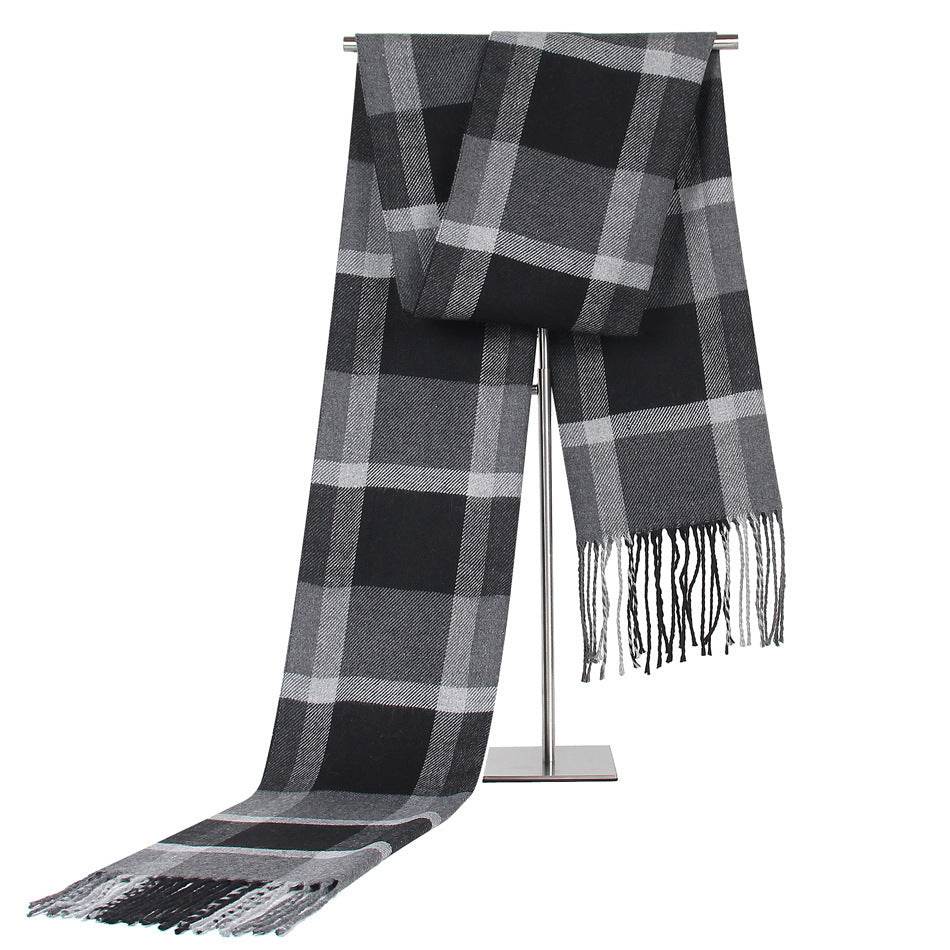 Men's Casual Plaid Scarf - Stylish Artificial Cashmere for Winter Warmth - Buy Center