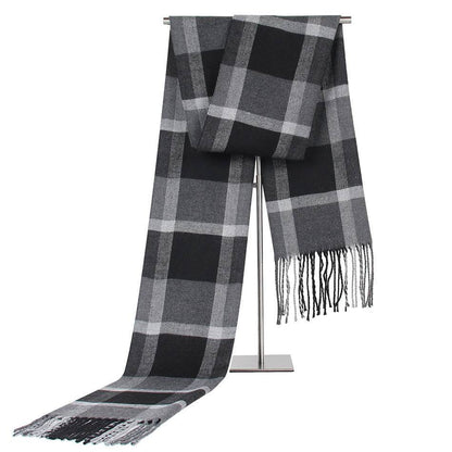 Men's Casual Plaid Scarf - Stylish Artificial Cashmere for Winter Warmth - Buy Center