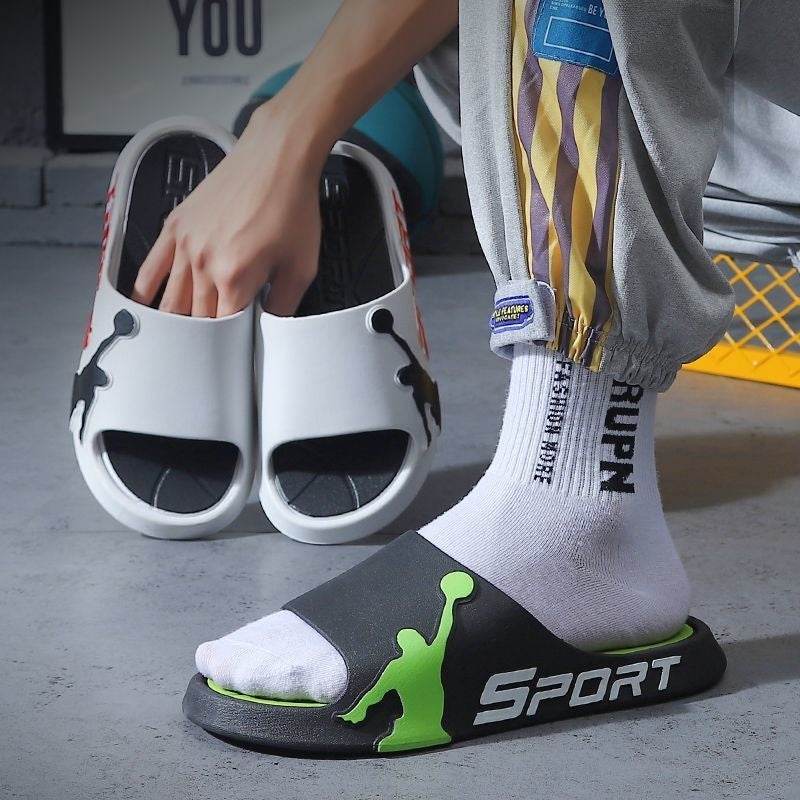 Men's Summer Basketball Slippers - Thick-Soled & Wear-Resistant Comfort - Buy Center