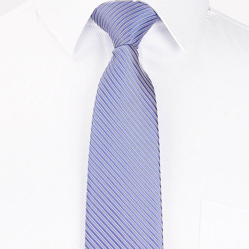 Stylish Dark Striped Tie - 8CM Polyester Hand Tie for Business Wear - Buy Center