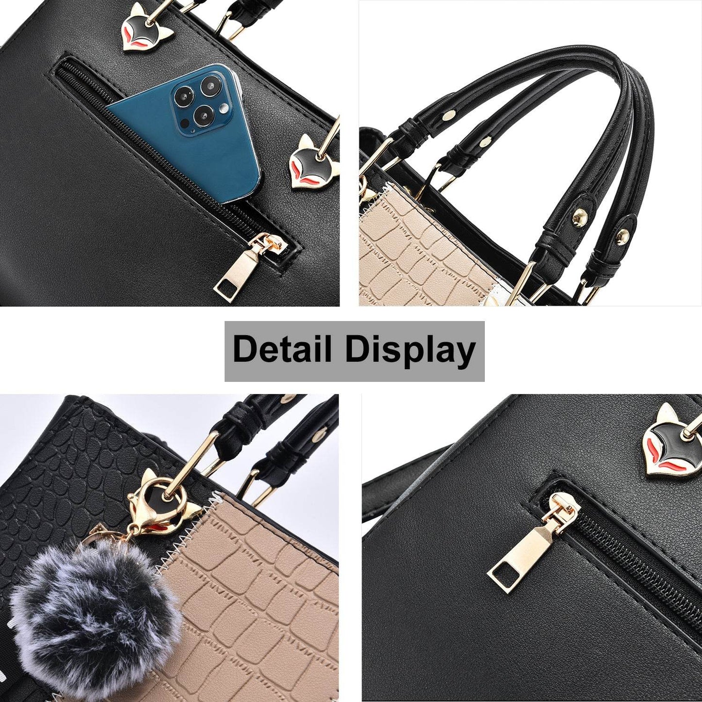 Buycenter Wave Women Handbags - Elegant Tote with Large Capacity and Pockets - Buy Center