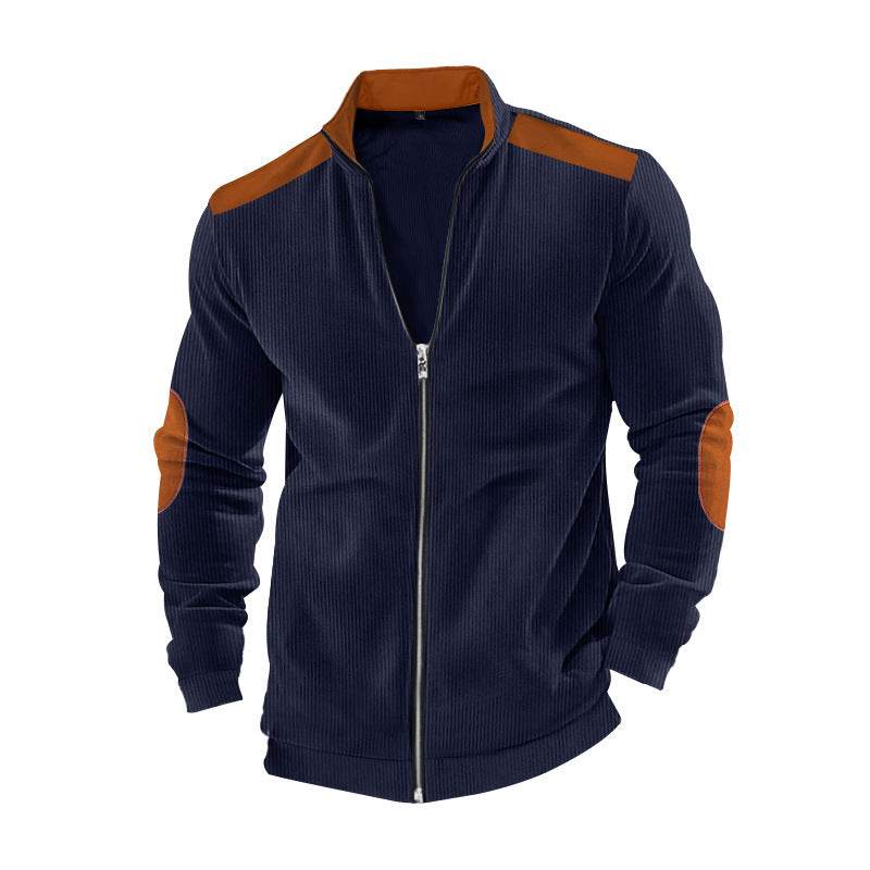 Trendy Color Block Cardigan - Zipper Long Sleeve Outerwear for 2025 - Buy Center