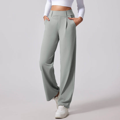 Ladies Wide Leg Pants - Casual Dungarees in Black, Gray & Brown - Buy Center