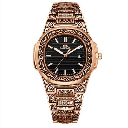 Carved Quartz Parrot Calendar Watch - Glow-in-the-Dark Waterproof Style - Buy Center