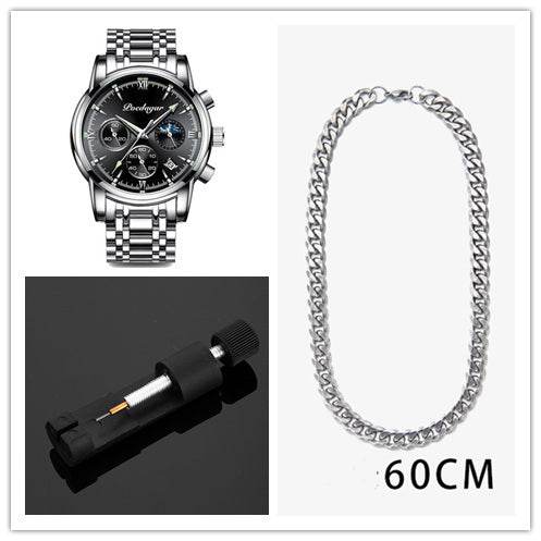 Multifunctional Men's Waterproof Watch - Luminous Quartz Style from Buycenter - Buy Center