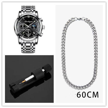 Multifunctional Men's Waterproof Watch - Luminous Quartz Style from Buycenter - Buy Center