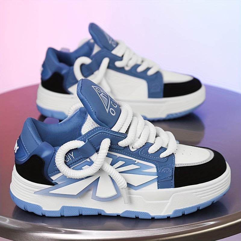 Trendy Men’s Thick Bottom Sneakers - Casual Harajuku Style, Multiple Colors - Buy Center