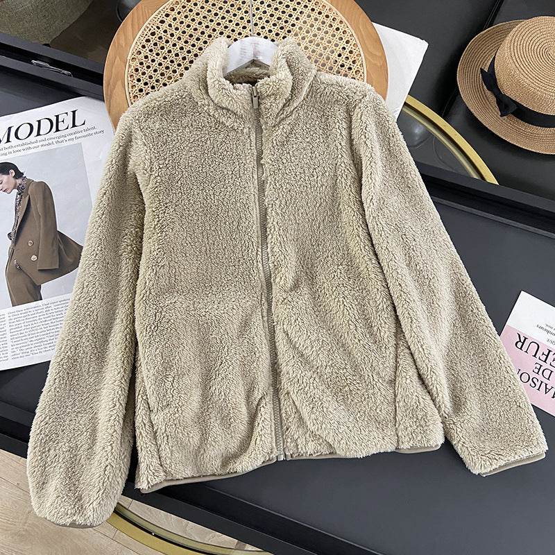 Women's Long Fleece Cardigan Coat - Stylish Zipper & Cozy Warmth - Buy Center