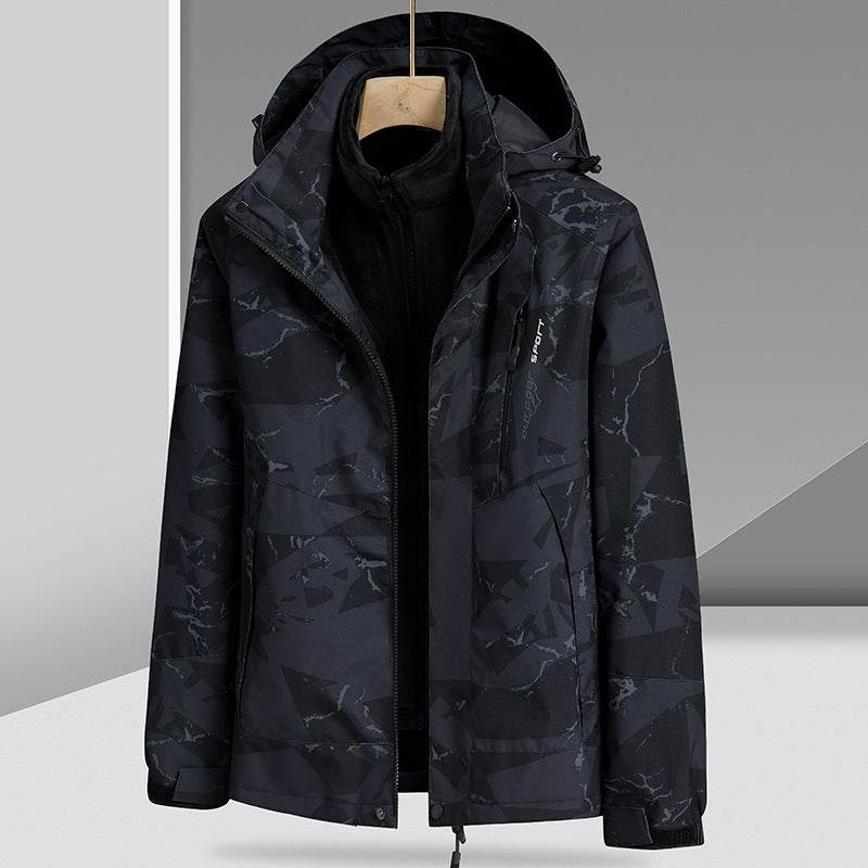 Three-in-One Camouflage Parka - Removable Mink Fur Liner for Outdoors - Buy Center
