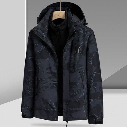 Three-in-One Camouflage Parka - Removable Mink Fur Liner for Outdoors - Buy Center