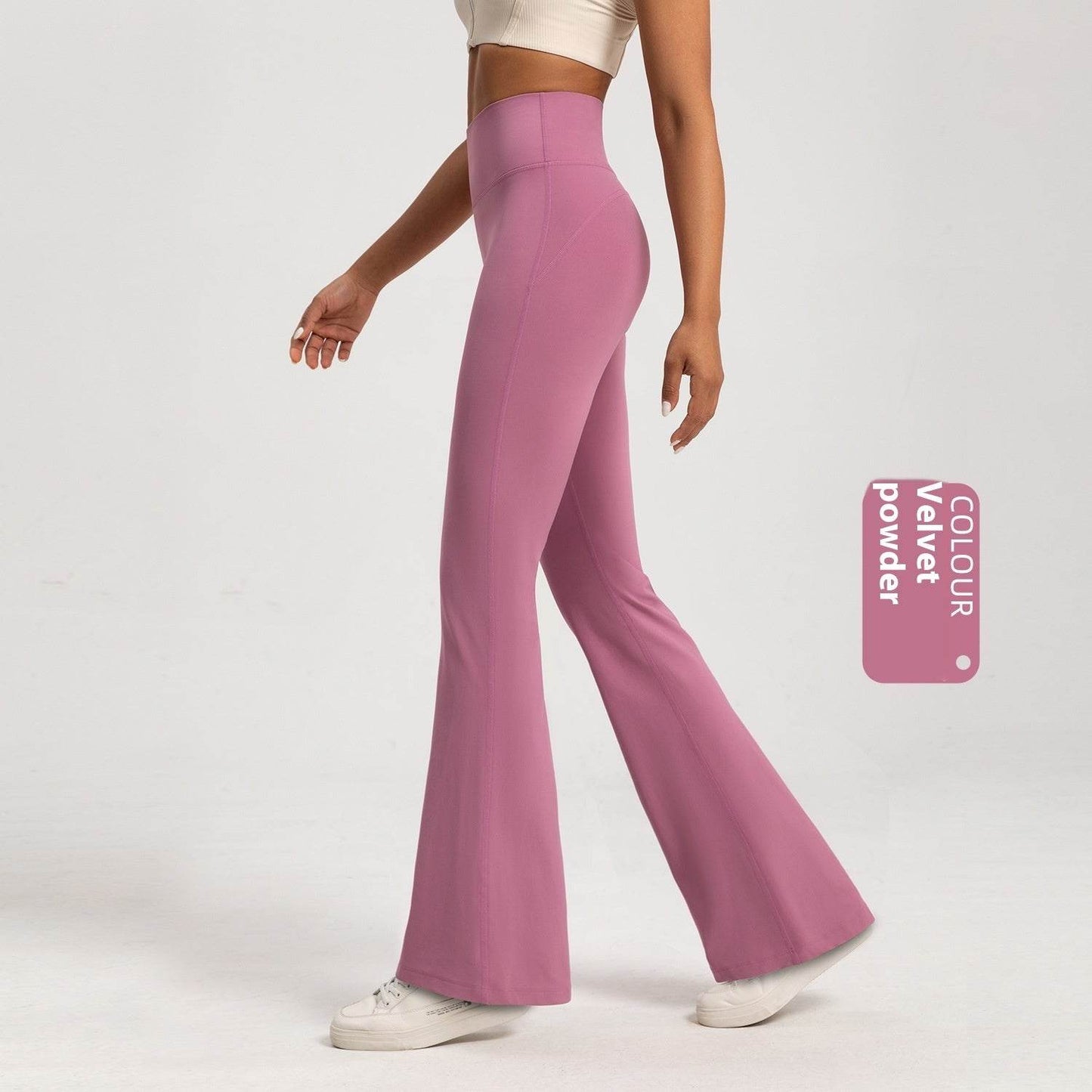 Fleece-Lined High Waist Bell-Bottom Pants - Stylish Wide Leg Design - Buy Center