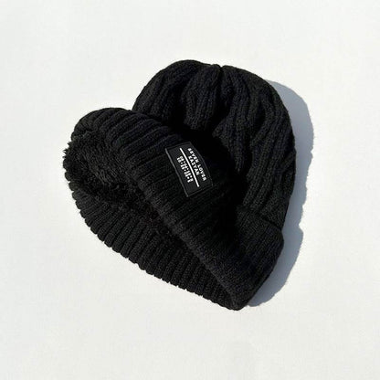 Women's Fleece Lined Woolen Cap - Trendy Knitted Winter Hat 2025 - Buy Center