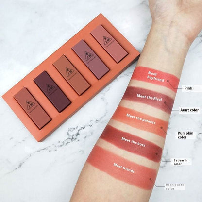 5 Vitamin Lipstick Set - Nourishing Moisture in Vibrant Shades - Buy Center