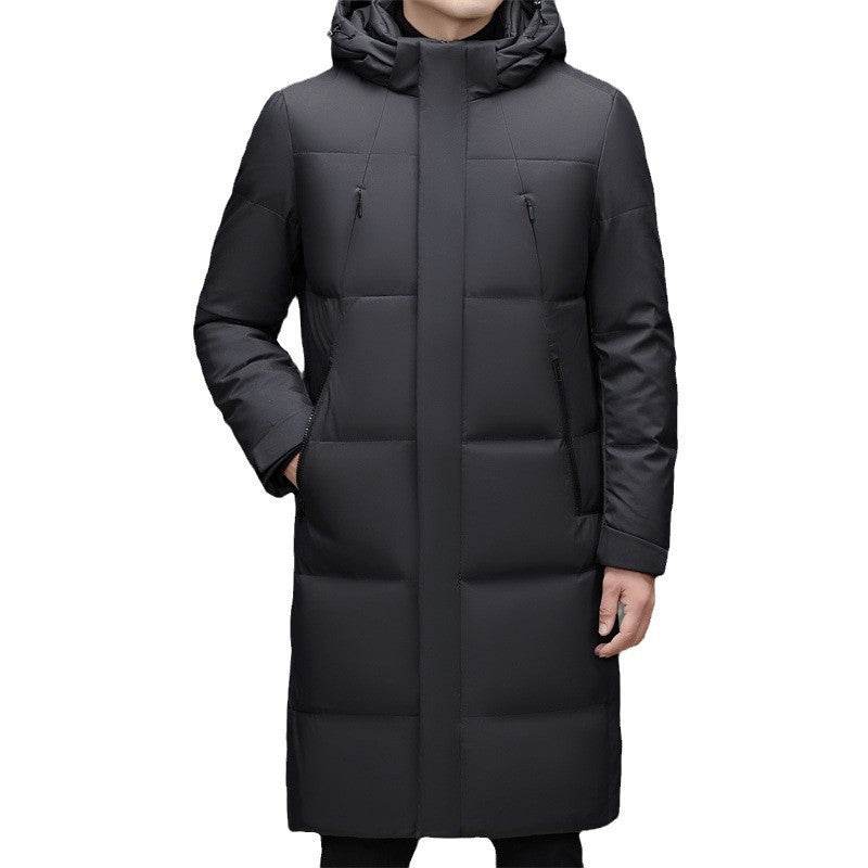 Stylish Men's Thick Duck Down Jacket - Detachable Hat & Warm Design - Buy Center