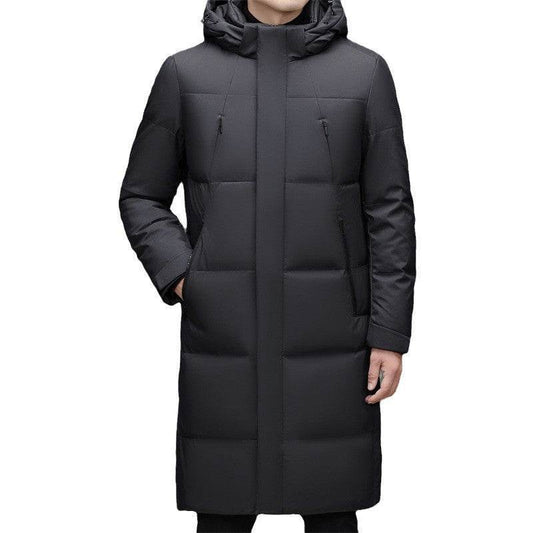 Stylish Men's Thick Duck Down Jacket - Detachable Hat & Warm Design - Buy Center