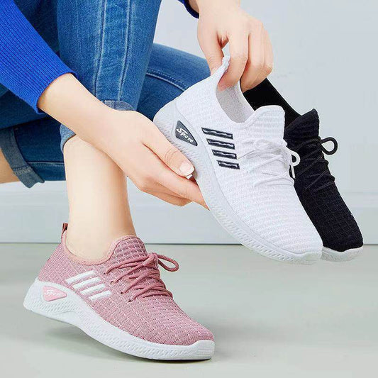 Buycenter Women's Casual Low-top Sneakers - Soft Sole, Flat Heel Shoes - Buy Center