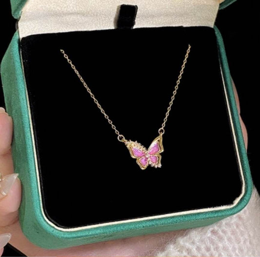 Buycenter Women's Sterling Silver Butterfly Necklace - Retro Pendant Design - Buy Center
