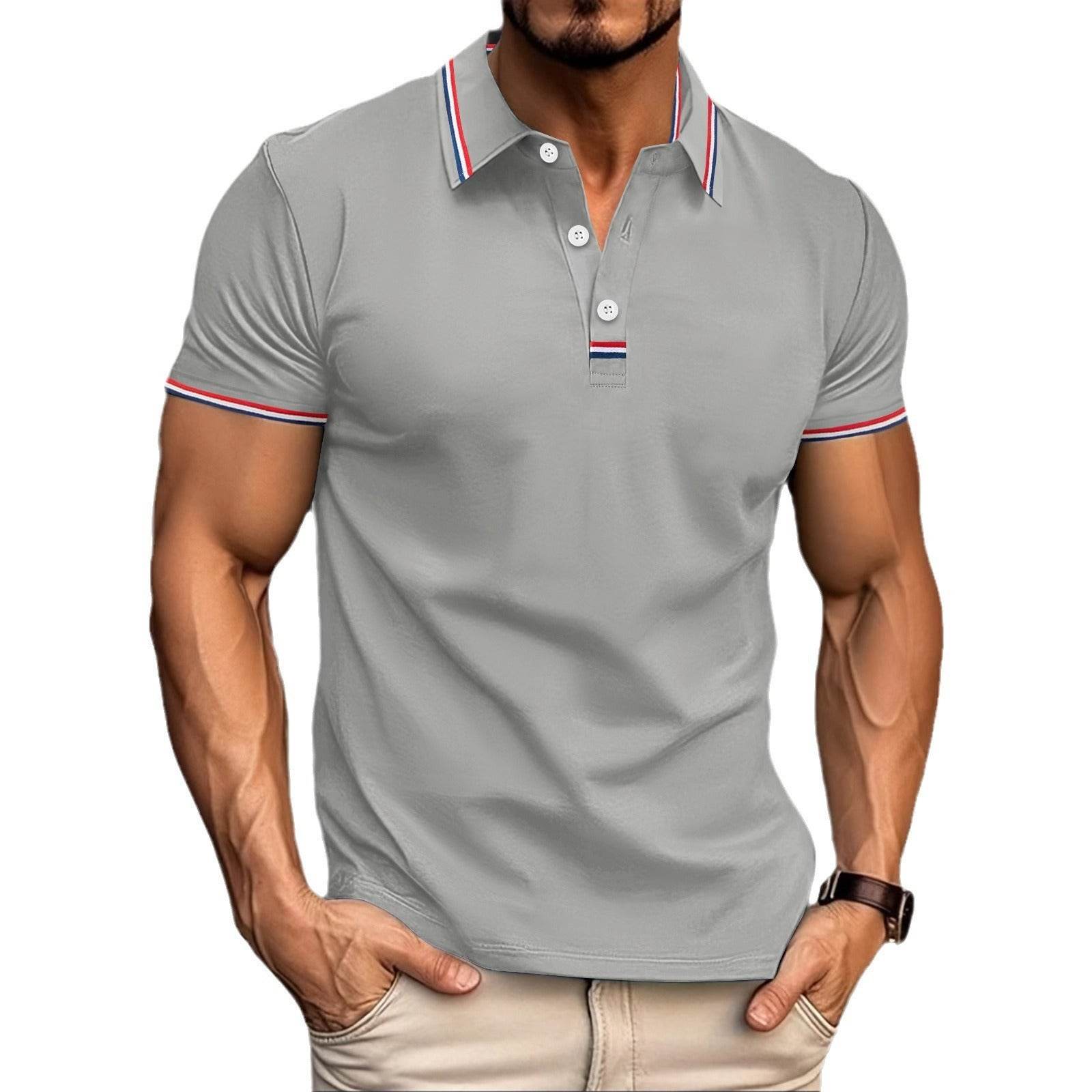 Buycenter Versatile Pull Button T-shirt - Loose Fit, Short Sleeve Options - Buy Center