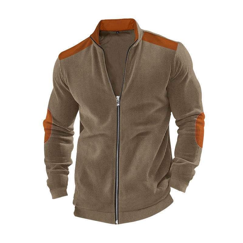 Trendy Color Block Cardigan - Zipper Long Sleeve Outerwear for 2025 - Buy Center