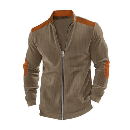 Trendy Color Block Cardigan - Zipper Long Sleeve Outerwear for 2025 - Buy Center