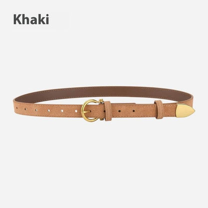 Stylish Girls' Retro Leather Belt - Trendy Fashion Accessory 2025 - Buy Center