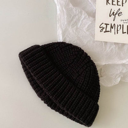 Korean Style Children's Wool Knit Hat - Cute Slipover for Ages 1-7 - Buy Center