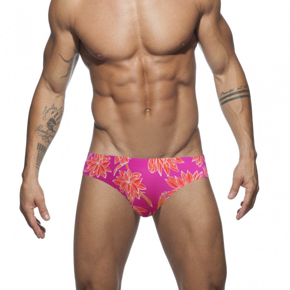 Men's Low-Waisted Swimming Trunks - Stylish Nylon Swimwear for Summer - Buy Center