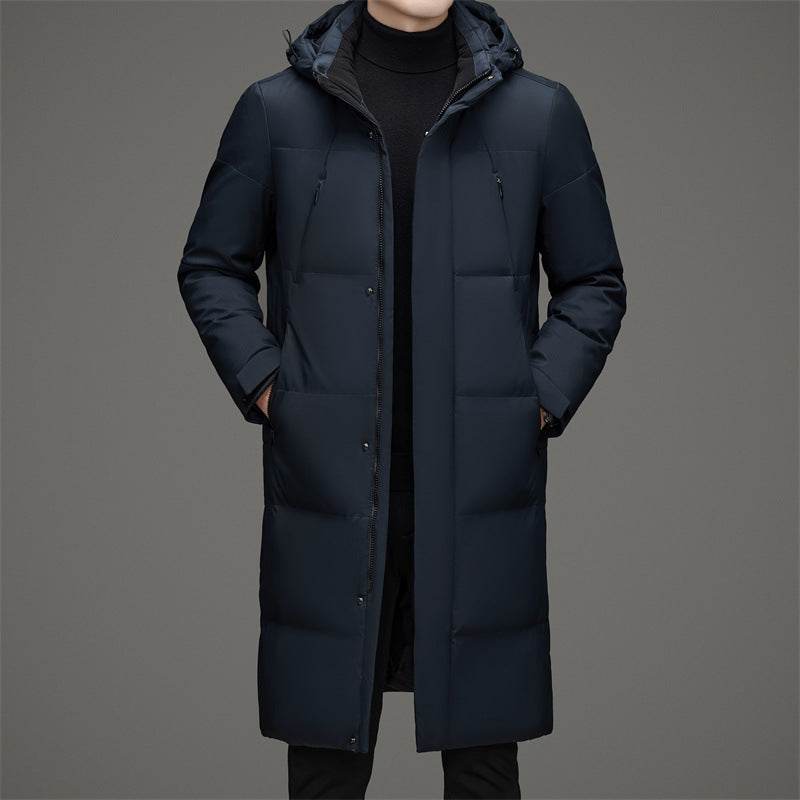 Stylish Men's Thick Duck Down Jacket - Detachable Hat & Warm Design - Buy Center