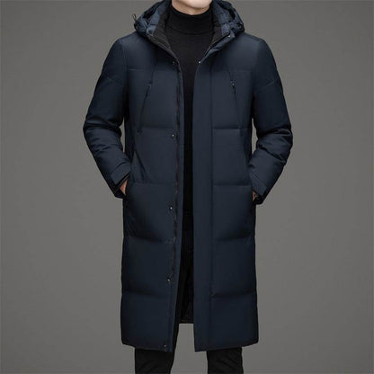 Stylish Men's Thick Duck Down Jacket - Detachable Hat & Warm Design - Buy Center