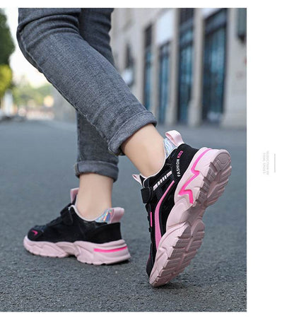 Waterproof Leather Girls Sneakers - Breathable, Non-Slip Design for Kids - Buy Center