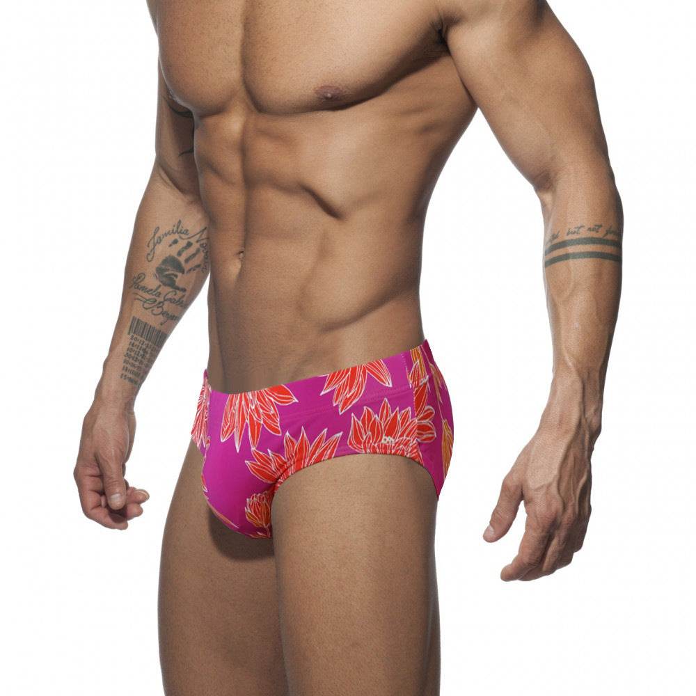 Men's Low-Waisted Swimming Trunks - Stylish Nylon Swimwear for Summer - Buy Center