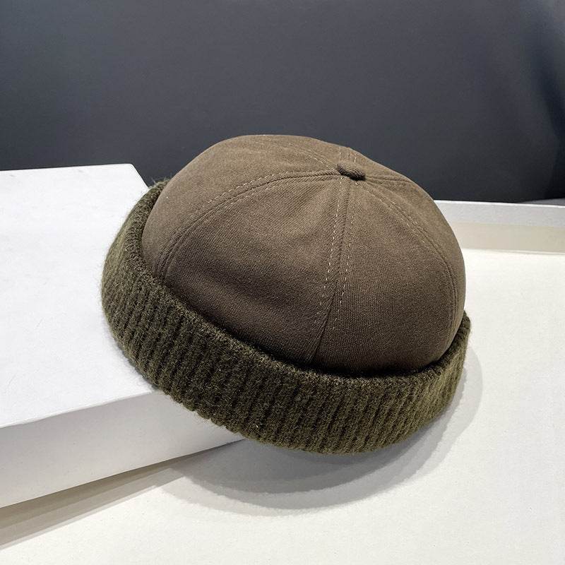 Stylish Autumn & Winter Velvet Beret Hat - Deerskin Crown Design - Buy Center