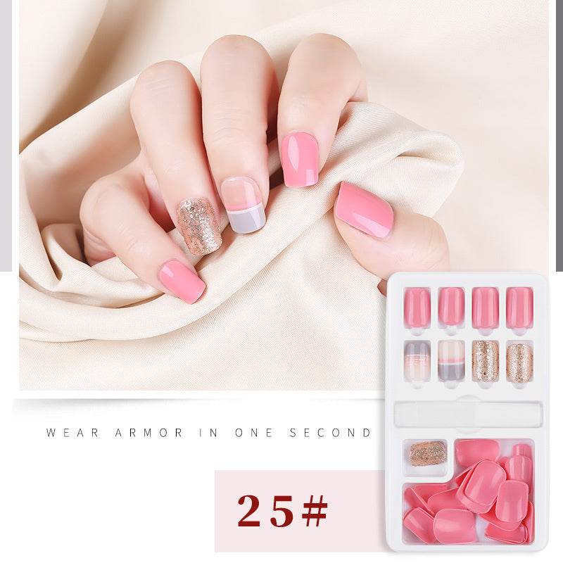 30pcs Detachable False Nail Tips Set - Stylish Full Cover Short Nails - Buy Center
