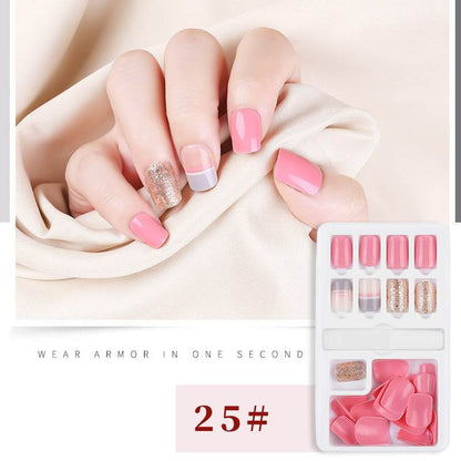 30pcs Detachable False Nail Tips Set - Stylish Full Cover Short Nails - Buy Center