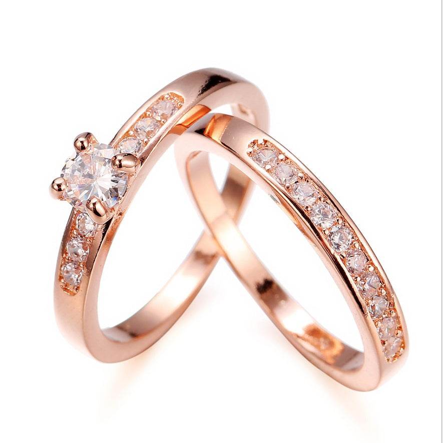 Elegant Rose Gold Ring with Diamonds - Perfect for Any Occasion 2025 - Buy Center