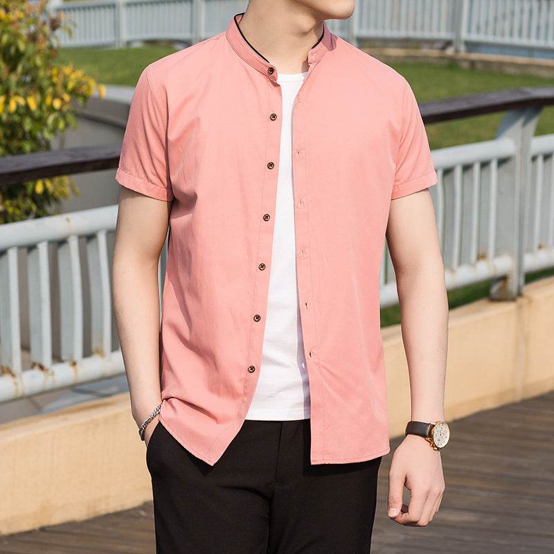 Buycenter Slim Fit Round Neck White Shirt - Short Sleeve for Men - Buy Center