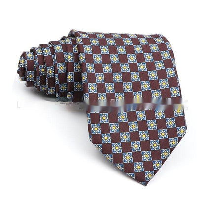 Men's Printed Work Tie - Stylish Polyester Bow Tie with Geometric Design - Buy Center