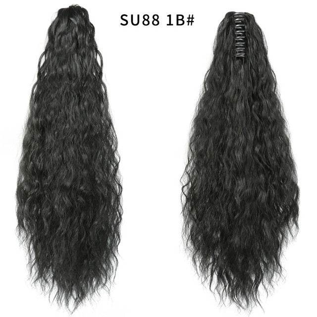 Romantic Curly Ponytail Braid - 22 Inch Soft Human Hair Accessory - Buy Center