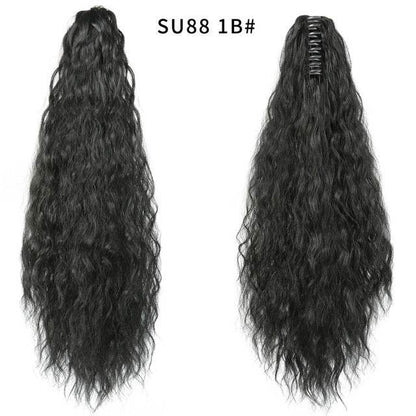 Romantic Curly Ponytail Braid - 22 Inch Soft Human Hair Accessory - Buy Center