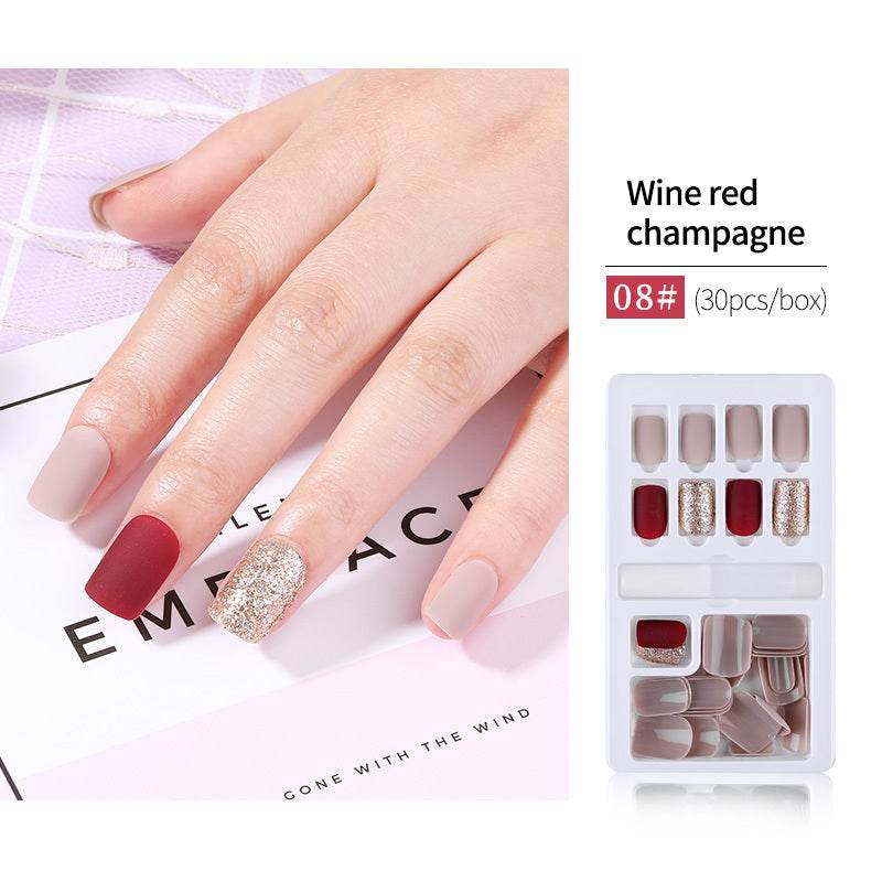 30pcs Detachable False Nail Tips Set - Stylish Full Cover Short Nails - Buy Center
