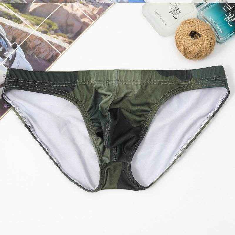 Camouflage Ice Silk Triangle Underwear - Soft Nylon Comfort Shorts 2025