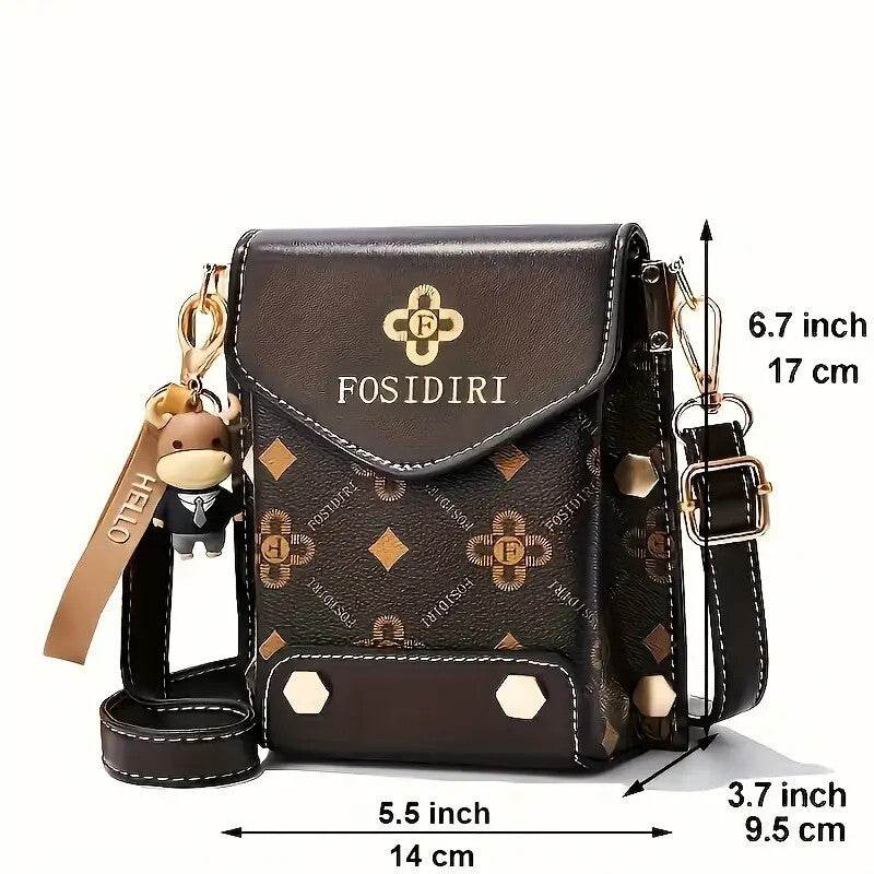 Buycenter Small Crossbody Phone Bag - Travel Cellphone Wallet in Coffee - Buy Center