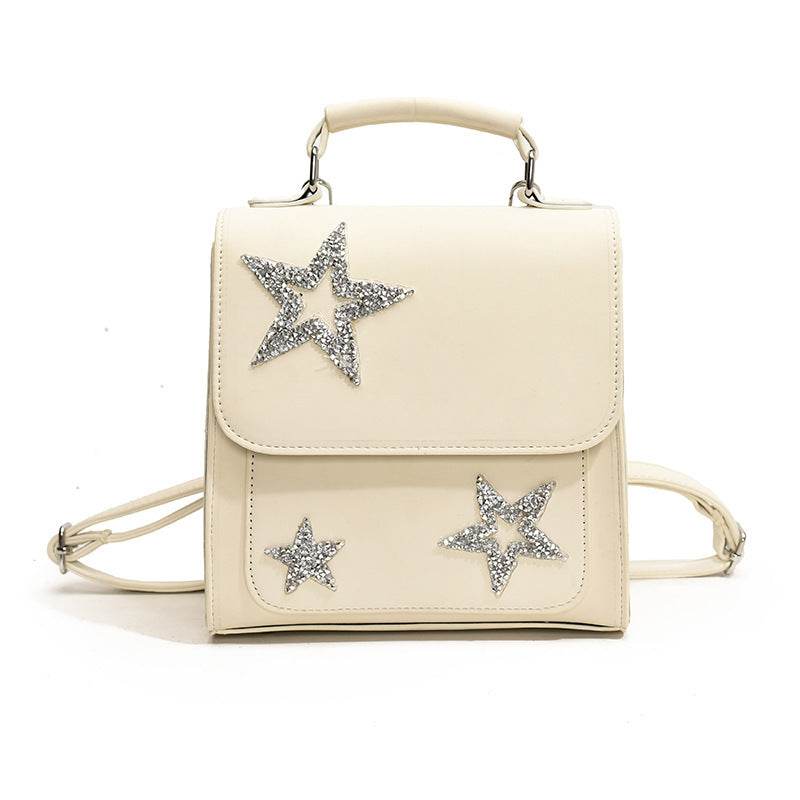 Buycenter Women's Sequin Star Backpack - Fashionable PU & Wear-Resistant - Buy Center