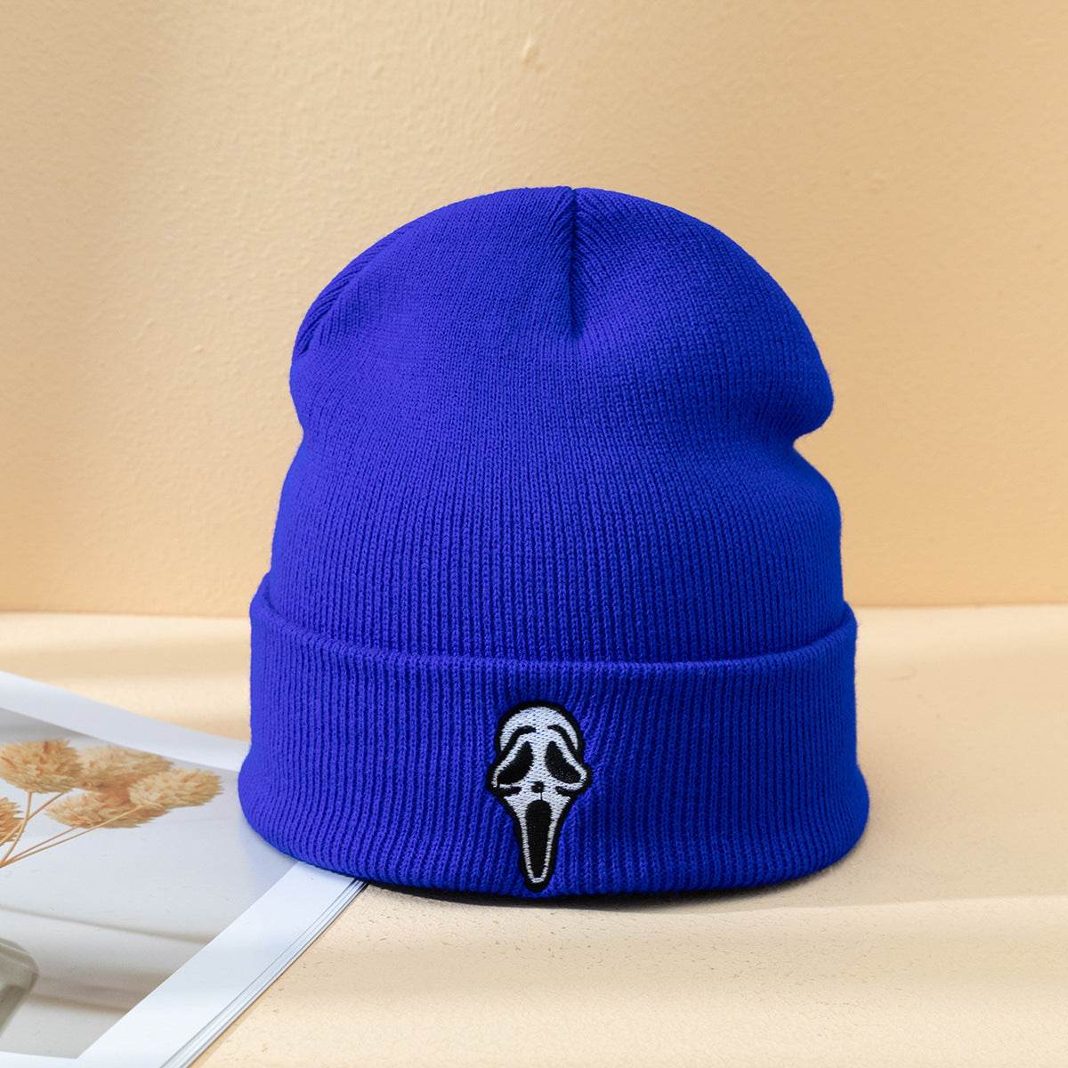 Halloween Ghost Face Skeleton Knitted Hat - Stylish Unisex Beanie 2025 - Buy Center