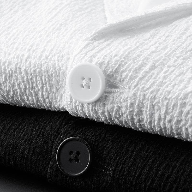 Buycenter Men's White Casual Suit Jacket - Spring/Summer Lightweight Style - Buy Center