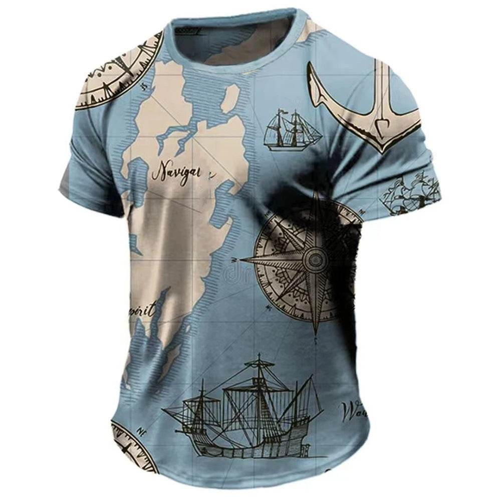 Trendy Men's Casual Loose Short Sleeve T-Shirt - Modern Round Neck Style - Buy Center