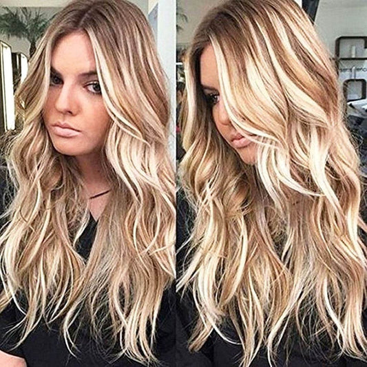 Yellow Jump Gold Long Curly Wig - Stylish Synthetic Hair Piece 2025 - Buy Center